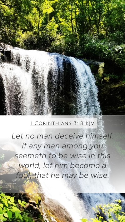 1 Corinthians 3:18 KJV Bible Verse Image