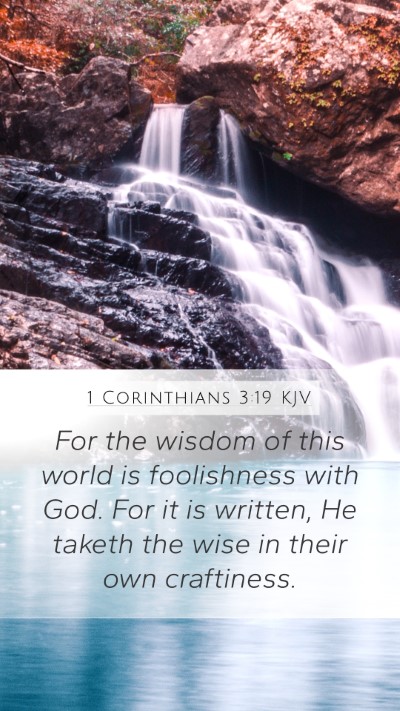 1 Corinthians 3:19 KJV Bible Verse Image