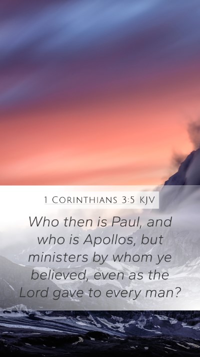 1 Corinthians 3:5 KJV Bible Verse Image
