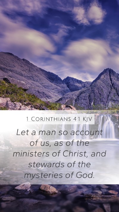 1 Corinthians 4:1 KJV Bible Verse Image