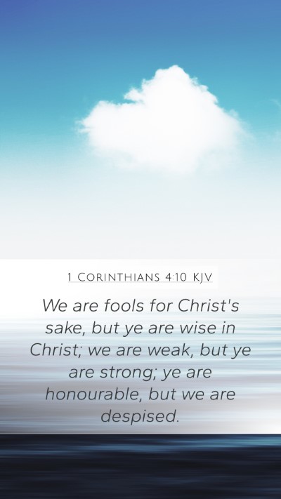 1 Corinthians 4:10 KJV Bible Verse Image