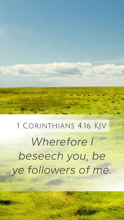 1 Corinthians 4:16 KJV Bible Verse Image