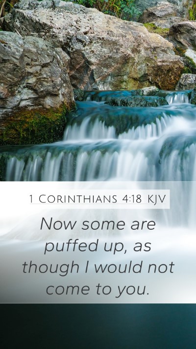 1 Corinthians 4:18 KJV Bible Verse Image