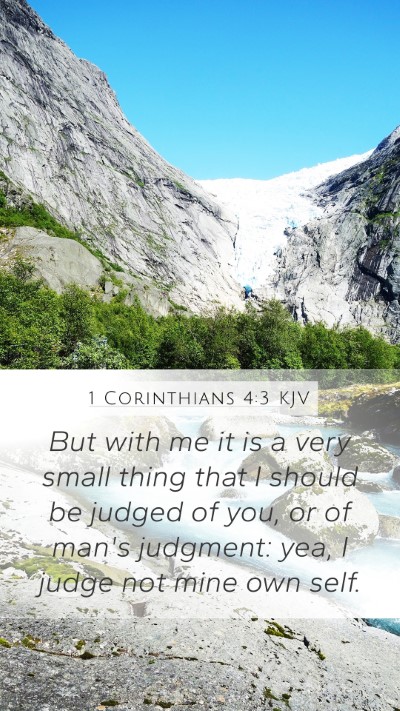 1 Corinthians 4:3 KJV Bible Verse Image