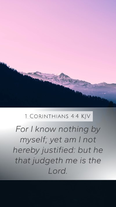 1 Corinthians 4:4 KJV Bible Verse Image