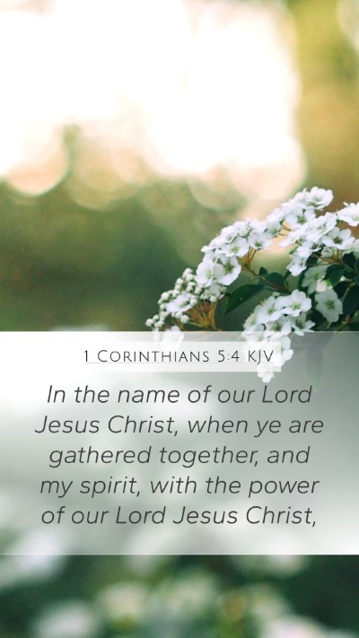1 Corinthians 5:4 KJV Bible Verse Image