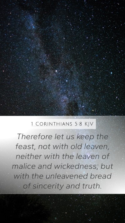 1 Corinthians 5:8 KJV Bible Verse Image
