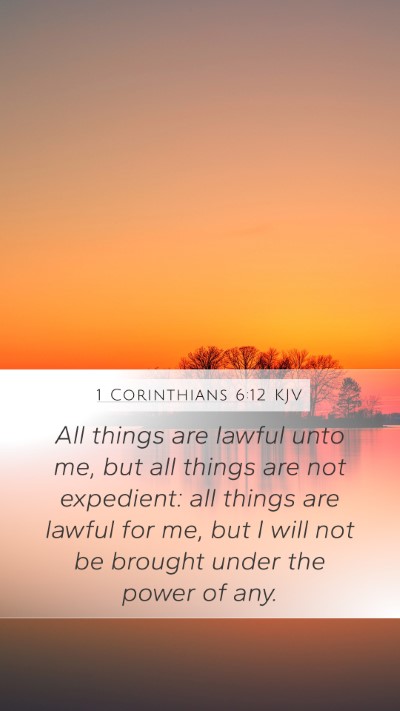 1 Corinthians 6:12 KJV Bible Verse Image