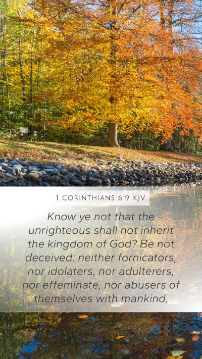 1 Corinthians 6:9 KJV Bible Verse Image
