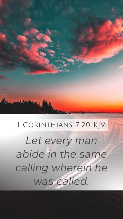 1 Corinthians 7:20 KJV Bible Verse Image