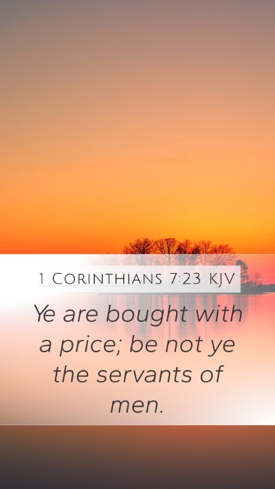 1 Corinthians 7:23 KJV Bible Verse Image