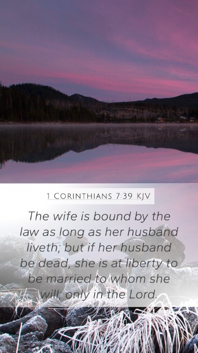 1 Corinthians 7:39 KJV Bible Verse Image
