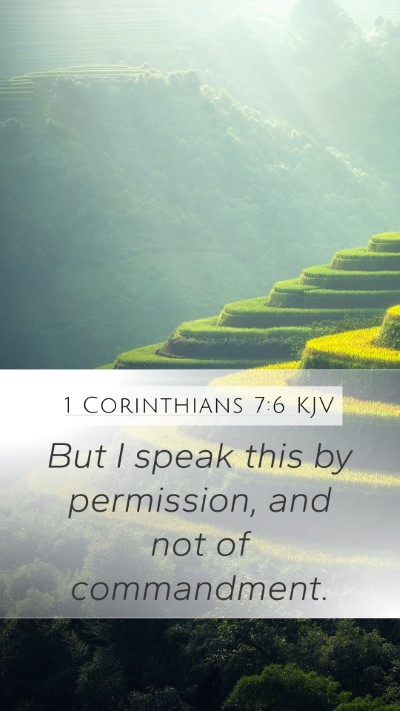 1 Corinthians 7:6 KJV Bible Verse Image
