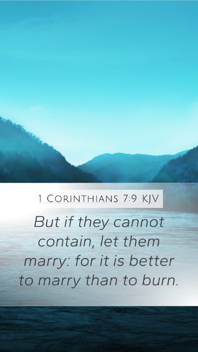 1 Corinthians 7:9 KJV Bible Verse Image