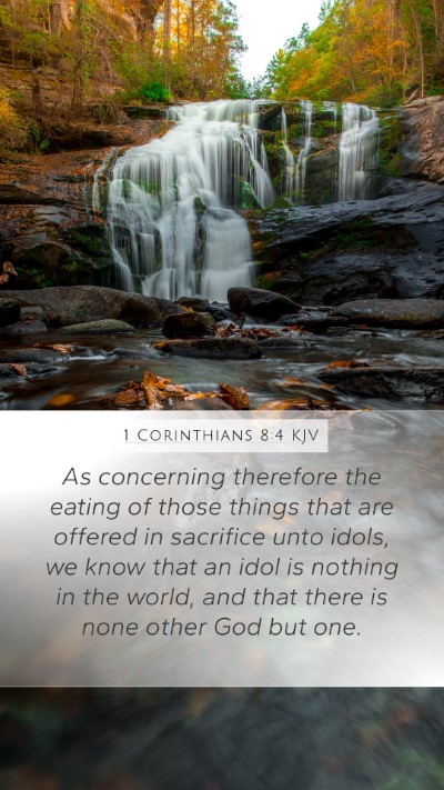 1 Corinthians 8:4 KJV Bible Verse Image