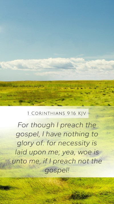 1 Corinthians 9:16 KJV Bible Verse Image
