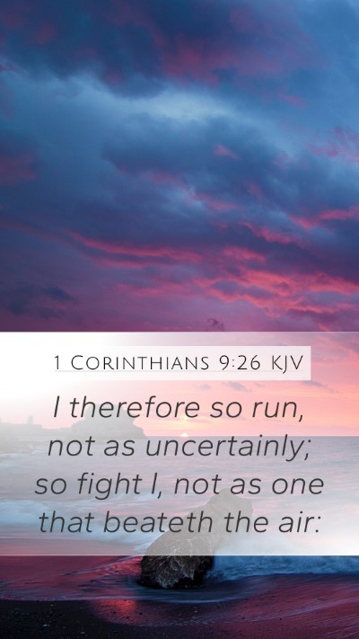 1 Corinthians 9:26 KJV Bible Verse Image