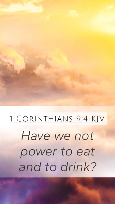 1 Corinthians 9:4 KJV Bible Verse Image