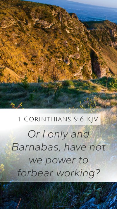 1 Corinthians 9:6 KJV Bible Verse Image