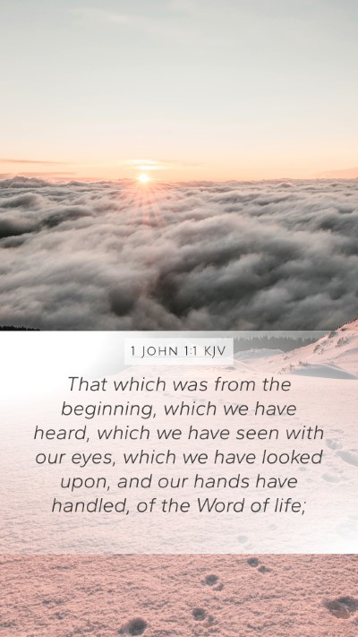 1 John 1:1 KJV Bible Verse Image