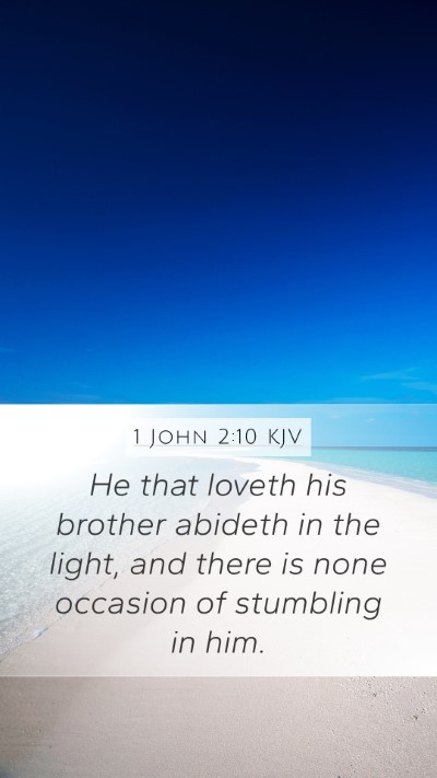 1 John 2:10 KJV Bible Verse Image