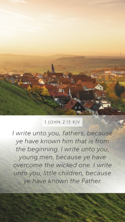 1 John 2:13 KJV Bible Verse Image