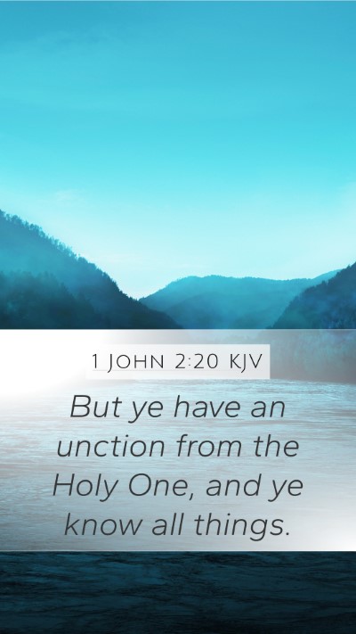 1 John 2:20 KJV Bible Verse Image