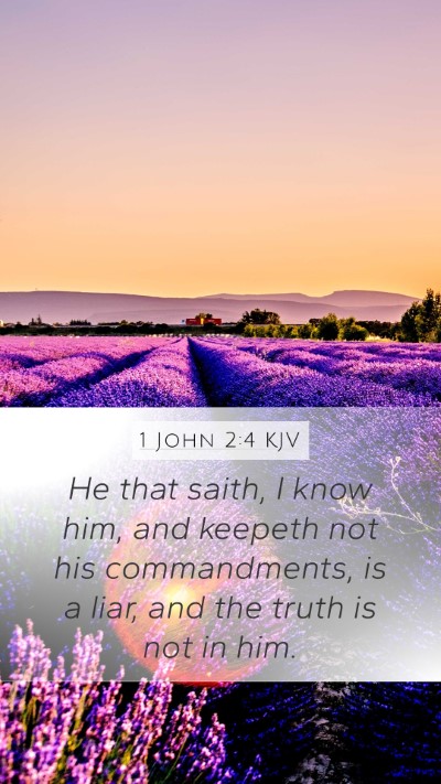 1 John 2:4 KJV Bible Verse Image