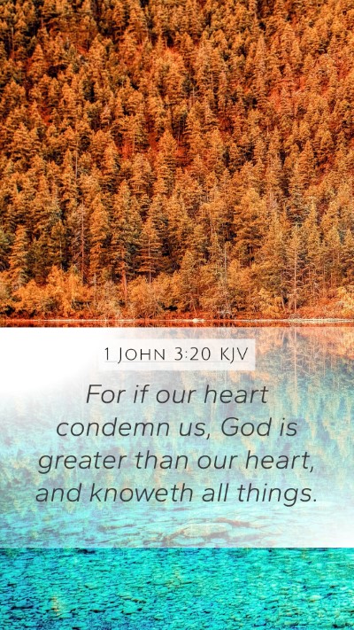 1 John 3:20 KJV Bible Verse Image