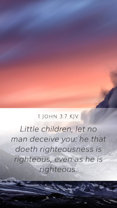 1 John 3:7 KJV Bible Verse Image