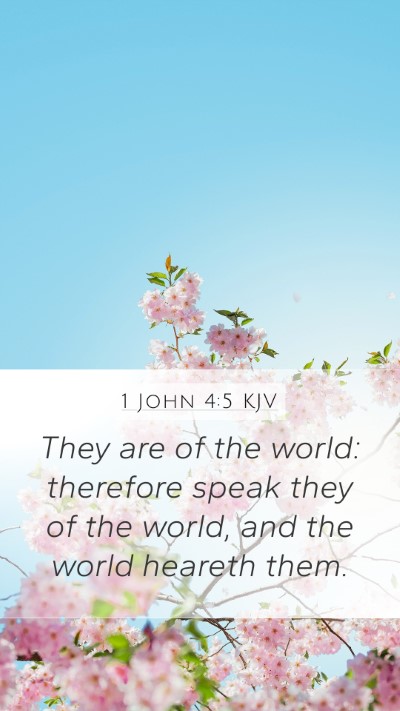 1 John 4:5 KJV Bible Verse Image