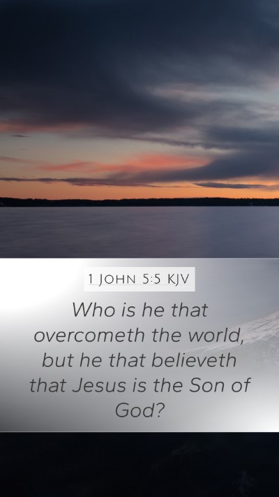 1 John 5:5 KJV Bible Verse Image