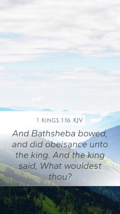 1 Kings 1:16 KJV Bible Verse Image
