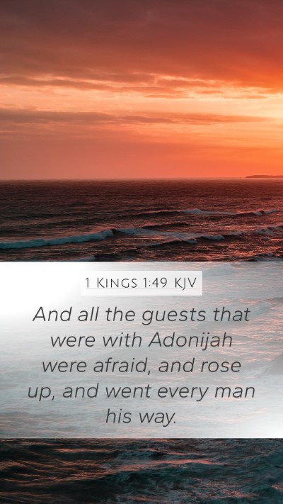 1 Kings 1:49 KJV Mobile Phone Wallpaper - And all the guests that were with Adonijah were - Mobile Bible Verse Wallpaper