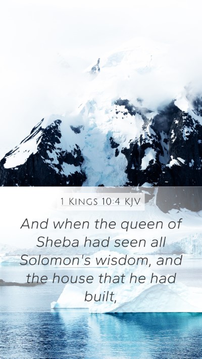 1 Kings 10:4 KJV Bible Verse Image