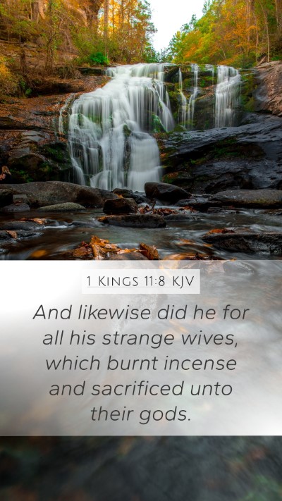 1 Kings 11:8 KJV Bible Verse Image