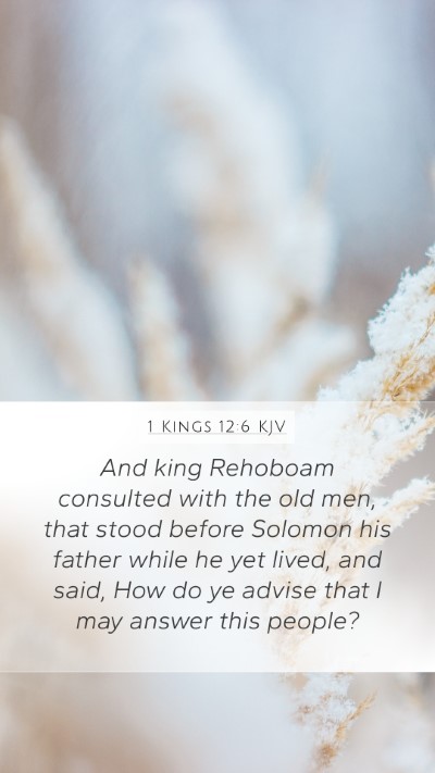 1 Kings 12:6 KJV Bible Verse Image
