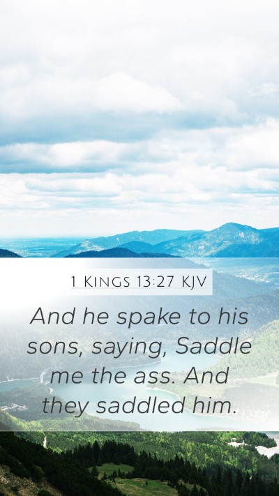 1 Kings 13:27 KJV Bible Verse Image