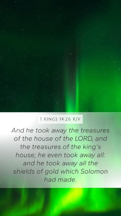 1 Kings 14:26 KJV Bible Verse Image