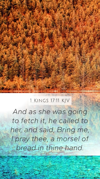 1 Kings 17:11 KJV Mobile Phone Wallpaper - And as she was going to fetch it, he called to - Mobile Bible Verse Wallpaper