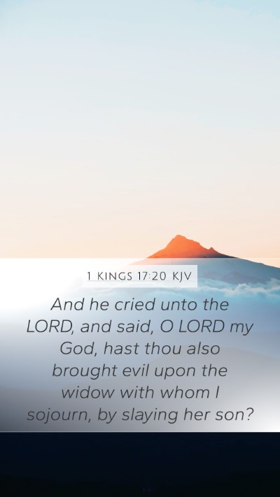 1 Kings 17:20 KJV Bible Verse Image