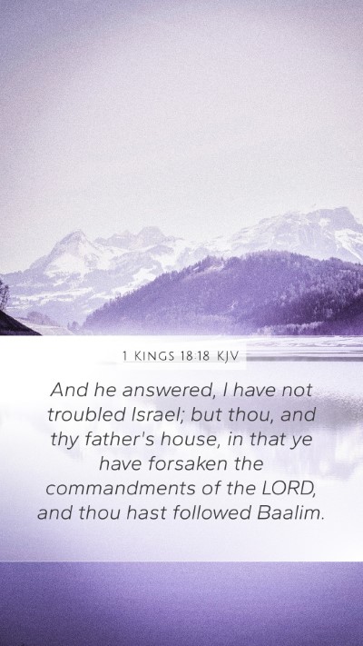 1 Kings 18:18 KJV Bible Verse Image
