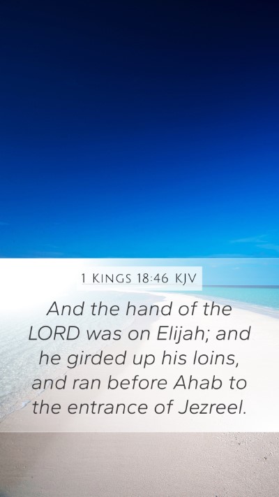 1 Kings 18:46 KJV Bible Verse Image