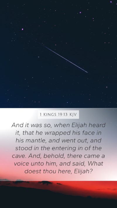 1 Kings 19:13 KJV Bible Verse Image
