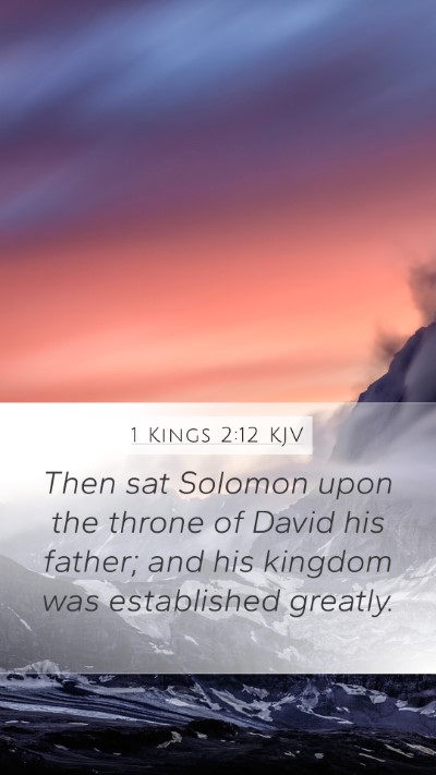 1 Kings 2:12 KJV Bible Verse Image