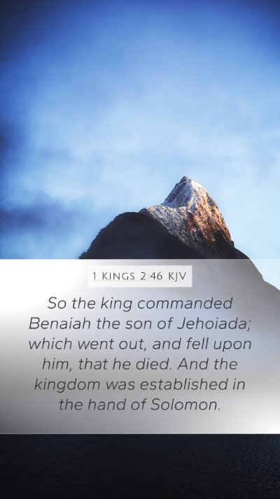 1 Kings 2:46 KJV Bible Verse Image
