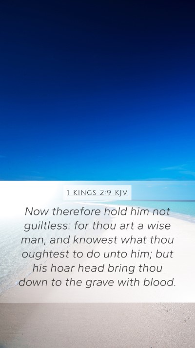 1 Kings 2:9 KJV Bible Verse Image