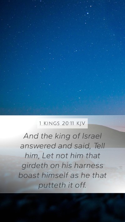 1 Kings 20:11 KJV Bible Verse Image