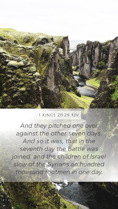 1 Kings 20:29 KJV Bible Verse Image