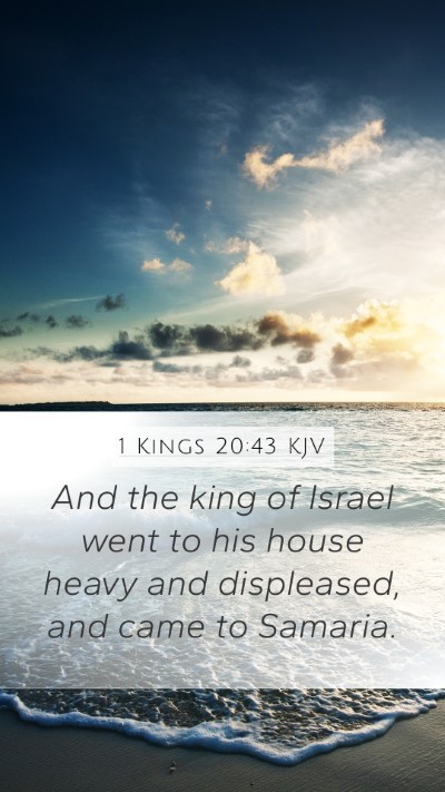 1 Kings 20:43 KJV Bible Verse Image